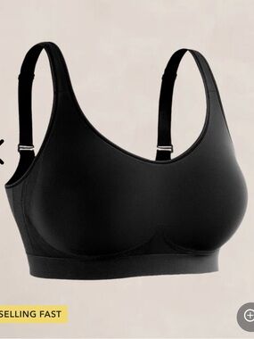 NWT Shapermint Essentials Everyday Comfort Straps Wireless Shaping Bra Black XL